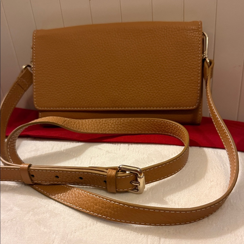Chico’s Convertible Crossbody Bag Wallet Clutch Leather Purse